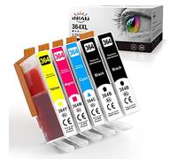 INK4U 364XL Compatible pour HP Photosmart 5520 5510 5512 5515 6520 6525 6510 Deskjet 3520 Officejet 4620 4622 (Noir Cyan Magenta Jaune, 5-Pack)