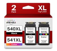 INK4U 540XL 541XL Cartouches d'encre à Haut rendement Couleurs et Noir Compatibles pour Canon PG 540XL CL 541XL Compatibles pour MG3600 MG3550 MG4250 MG2250 TS5150 TS5151 MX475