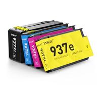 INK4U Cartouche 937e avec Puce Grande Capacité Compatible pour HP 937e4Pack | 937XL Compatible pour HP Officejet Pro 9110b, 9120b, 9130b, 9720, 9730 (937 e Noir, 937 e Cyan, 937e Magenta, 937e Jaune)