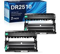 INK4U DR2510 Tambour (2 Pièce, Total 30,000 Pages) Compatible pour Brother DR-2510 Tambour pour DCP-L2627DW HL-L2400DWE DCP-L2620DW MFC-L2860DW DCP-L2665DW DCP-L2660DW MFC-L2860DWE DCP-L260DWE