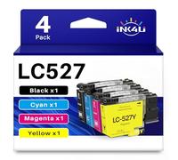 INK4U LC527 Cartouche Encre (avec Puce) Compatible pour Brother LC527VAL