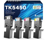 INK4U TK5450 Toner Compatible pour Kyocera TK5450 Compatible pour Kyocera ECOSYS MA2600cfx MA2600cwfx Plus PA2600cwx Plus MA2600cx MX2100cwx PA2600cx Plus (TK-5450K, TK-5450C, TK-5450M, TK-5450Y)
