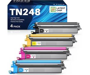 INK4U TN248 Cartouches de Toner compatibles pour Brother TN248VAL TN248XL, Chip Récente, pour DCP-L3520CDW DCP-L3520CDWE HL-L8230CDW MFC-L3740CDW HL-L3220CW MFC-L8390CDW DCP-L3555CDW MFC-L3760CDW