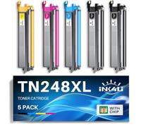 INK4U TN248XL Lot de 5 cartouches de toner compatibles avec Brother TN248 XL Compatible avec Brother MFC-L3760CDW MFC-L3740CDW DCP-L3560CDW TN 248 DCP-L3520CDWE MFC-L8390CDW HL-L3240CDW