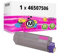 Inkadoo 46507506 Cartouches de toner magenta compatibles avec Oki C612 C612dn C612n