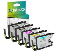 Inkadoo Brother LC-1240 BP Cartouche d'encre Compatible avec DCP-J 925 DW MFC-J 835 DW DCP-J 525 W MFC-J 430 Series MFC-J 825 DW Env. 4 350 Pages Multipack Cartouche d'encre