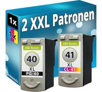 Inkadoo Cartouches d'encre PG40 + CL41 compatibles avec Canon IP1200 IP1300 IP1600 IP1700 IP1800 IP1900