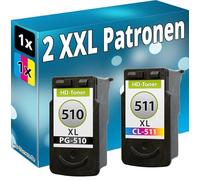 Inkadoo Cartouches d'encre XL compatibles avec Canon PG-510 CL-511 PIXMA MX340 MX350 MX410 MX360 MX420