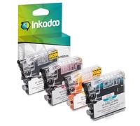 Inkadoo Encre pour Brother LC-1100 VAL BP compatible MFC-J 615 W MFC-5890 CN DCP-6690 CW/5490 CN/6890 CDW