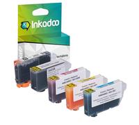 Inkadoo L'encre pour Canon 4479A002 / BCI-3 Contient 1xBK, 1xBK, 1xC, 1xM, 1xY Compatible S 400 X I 550 Series S 520 X S 600 Smartbase MPC 600 F, Environ 1650 Pages de Cartouches, Cartouches d'encre