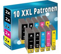 Inkadoo Lot de 10 cartouches d'encre compatibles avec Epson 26XL XP625 XP700 XP710 XP720 XP800 XP810 XP820