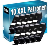 Inkadoo Lot de 10 cartouches d'encre XL avec puce compatibles avec Canon Pixma IP8750 MG6350 MG7150 IX6850 MX725