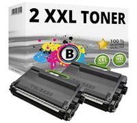 Inkadoo Lot de 2 toners compatibles avec Brother TN-3480 HL-L5000D L5100DN L5200 DW L6250 DN L6300 DW