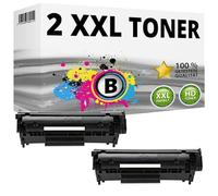 Inkadoo Lot de 2 toners Q2612A 12A compatibles avec HP Laserjet 1010 1012 1015 1018 1022nw 3015 3020 AIO