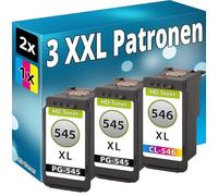Inkadoo Lot de 3 cartouches d'encre 2 x PG-545+CL-546 XL compatibles avec Canon TS205 TS304 TS305 TS3150 TS3151