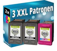 Inkadoo Lot de 3 cartouches d'encre compatibles avec HP 303 XL Envy Photo 6220 6230 6232 7130 7134 7830 Tango X