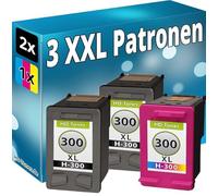 Inkadoo Lot de 3 cartouches d'encre de rechange compatibles avec HP 300 XL D1660 D2560 D2660 D5500 D5560 F2420 F2423