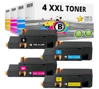 Inkadoo Lot de 4 cartouches de toner compatibles avec Dell V53F6 7C6F7 V3W4C C1660W DWGCP