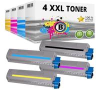 Inkadoo Lot de 4 cartouches de toner compatibles avec Oki MC853DN MC853DNCT MC873DNC MC873DNX MC873DNV