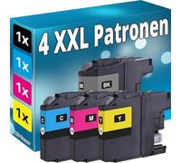 Inkadoo Lot de 4 cartouches d'encre compatibles avec Brother LC-424 DCP-J1200W