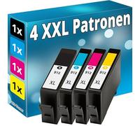 Inkadoo Lot de 4 cartouches d'encre compatibles avec HP 912 XL OfficeJet 8012 8014 8015 Pro 8022 8023 8024 8025