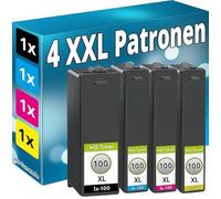 Inkadoo Lot de 4 cartouches d'encre compatibles avec Lexmark 100XL S505 Pro901 Pro805 Pro705 Pro205 Prospect