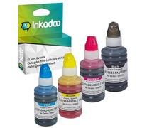 Inkadoo Lot de 4 Cartouches d'encre pour C13T664640 / T664XL - Compatible ET Its L 3060, ET L 365, 485, 101 - Environ 36 000 Pages
