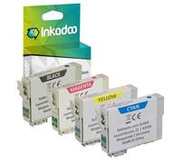 Inkadoo Lot de 4 Cartouches d'encre pour Epson C13T08954011 / T0895 - Compatible Stylus SX 210 110 415 405 205 - Environ 880 Pages