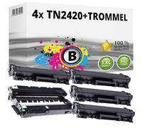 Inkadoo Lot de 4 toners + tambour compatibles avec Brother DCP-L2510D L2530DW L2550DN HL-L2370-DN