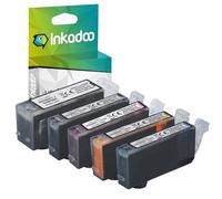 Inkadoo Lot de 5 Cartouches d'encre compatibles pour Canon CLI-520 / CLI-521 - Multipack - Pixma MX 860 Pixma MP 560 Pixma MP 630 Pixma MP 640 Pixma MP 540 - Environ 3180 Pages