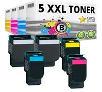 Inkadoo Lot de 5 toners compatibles avec Lexmark CS317DN CS417DN CS517DE CX317DN CX417DE CX517DN