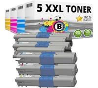 Inkadoo Lot de 5 toners compatibles avec Oki MC351DN MC352DN MC361DN MC362DN MC561DN MC562DNW
