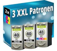 Inkadoo Lot de cartouches d'encre compatibles avec Canon 2X PG40+CL41 PIXMA IP2500 IP2600 MX300 MX310