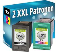 Inkadoo Lot de cartouches d'encre compatibles avec HP 350+351 XL C4340 C4380 C4385 C4400 C4424 C4480 C4500