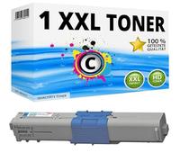 Inkadoo Toner compatible avec les cartouches Oki C-332 MC-363 C-332-DN MC-363-DN Cyan