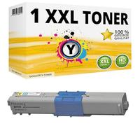 Inkadoo Toner compatible avec les cartouches Oki C-332 MC-363 C-332-DN MC-363-DN Jaune