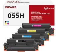 inkalfa 055H Cartouche de Toner Compatible pour Canon 055H 055 imageCLASS MF742CDW MF744CDW MF743CDW MF746CDW MF746CX MF745CDW MF741CDW LBP663CDW LBP664CX Noir Cyan Magenta Jaune, Pack de 4