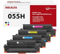 inkalfa 055H Cartouche de Toner Compatible pour Canon 055H 055 imageCLASS MF742CDW MF744CDW MF743CDW MF746CDW MF746CX MF745CDW MF741CDW LBP663CDW LBP664CX Noir Cyan Magenta Jaune, Pack de 4