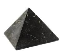 INKANAT Pyramide de Shungite 5 x 5 - Pierre de Shungite pour la maison ou le bureau - Shungite pouvoir Cristal.