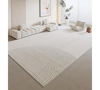 INKAROBOX Tapis Moderne Crème Beige Abstrait pour Salon Chambre Grand Antidérapant Doux Mince Simple pour Salon Salle à Manger Chambre (Crème-B, 160x230cm)