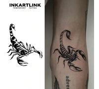 INKARTLINK Tatouage temporaire d'animal scorpion | Tatouage semi-permanent étanche 1-2 semaines | Autocollant de tatouage de jus | Tatouage réaliste temporaire | Tatouage temporaire durable | Tatouage