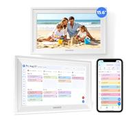 Inkbird Calendrier Numérique Bureau 15,6 '', Planificateur Menu pour Maison | Sync Wi-Fi 5G/2,4G, Organisateur Familial Multifonction, Cadre Photo Numérique