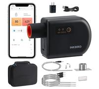 Inkbird Contrôleur de température Wi-Fi et Bluetooth pour barbecue, avec 4 sondes pour Green Egg, Kamado Joe, Primo, Grilles en céramique, avec 2 adaptateurs de taille, étui de transport