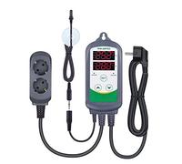 Inkbird ITC-308S Prise Thermostat Contrôleur de Température Numérique avec Sonde TPE Étanche à Double Relais 220V Refroidissement et Chauffage pour Aquarium