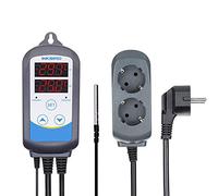 Inkbird ITC-310T-B Régulateur de Température Programmable 12 Périodes,Prise Thermostat Chauffage Refroidissement à 2 Relais 220V pour Terrarium,Cuve Brassage,Pompe à Bière,Fermentation,Serre