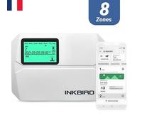 Inkbird Programmateur Arrosage Connecté WiFi, 8 Voies, Contrôle APP, Fonction Mémoire, Minuteur Arrosage Automatique pour Jardin etc