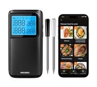 INKBIRD Thermomètre à Viande Sans Fil Double Mode Multicapteur, WiFi 5G et Connexion Bluetooth 5.4,2 Sonnettes avec 5 Capteurs,Alarmes Haute et Basse Température,pour Barbecue, Grill et Cuisine