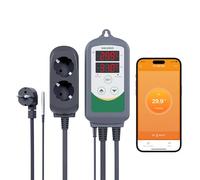 Inkbird WiFi Prise Thermostat Connectée pour Chauffage Refroidissement, ITC-308-WIFI Regulateur de Temperature avec Contrôle APP et Sonde pour Terrarium,Couveuse,Brassage