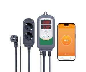 Inkbird WiFi Prise Thermostat Connectée pour Chauffage Refroidissement, ITC-308-WIFI Regulateur de Temperature avec Contrôle APP et Sonde pour Terrarium,Couveuse,Brassage