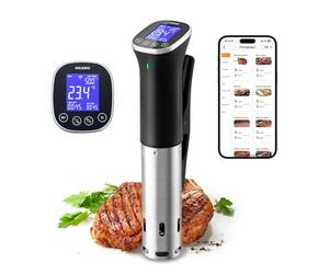 INKBIRD Wifi Thermoplongeur Cuisson Sous Vide, WLAN Sous Vide Cuiseur, 0-90 ℃ Cuisson Basse Température et Minuterie | ±0,1°C Température Précise, Recettes APP, LCD, 1000W, IPX7 Imperméable, ISV-300W